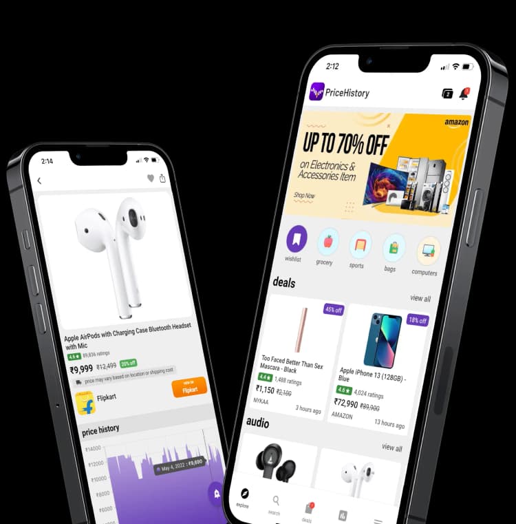 Price History app showing price tracking