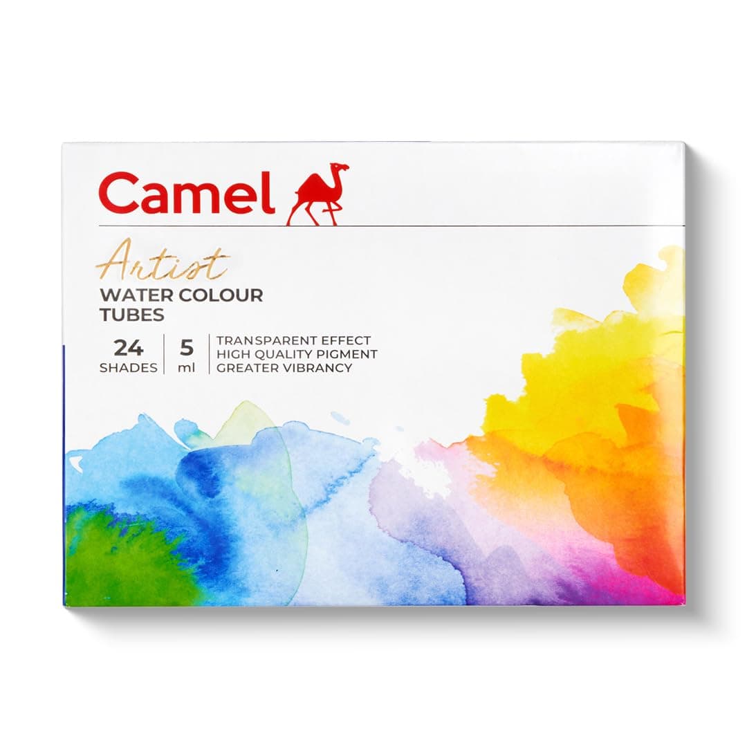 Camlin Kokuyo Artist 5ml Water Color Tube - 24 Shades (Multicolor)