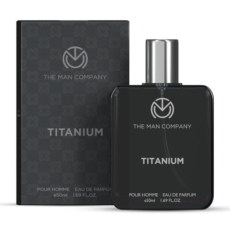 The Man Company Titanium Perfume for Men - 50ml | Premium Long-Lasting Fragrance | EDP for Men (Eau De Parfum) | Gift for Him