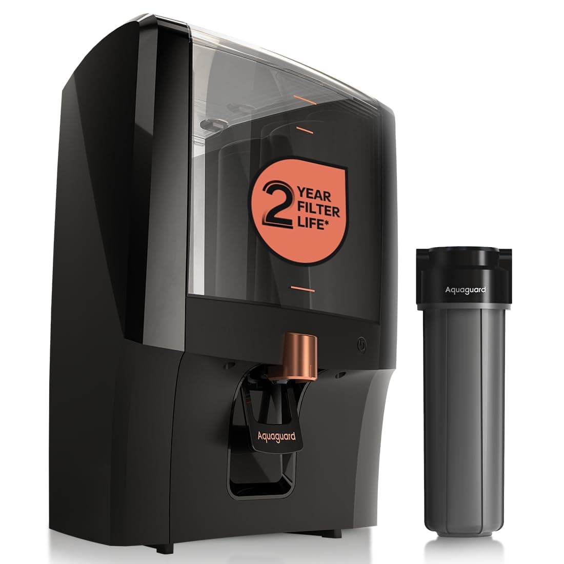Aquaguard Aura 2X Life 10-Stage Water Purifier | Needs No Service for 2 Years | Benefits worth 4500 | RO+UV+Active Copper | Save 50% Water | Suitable ...