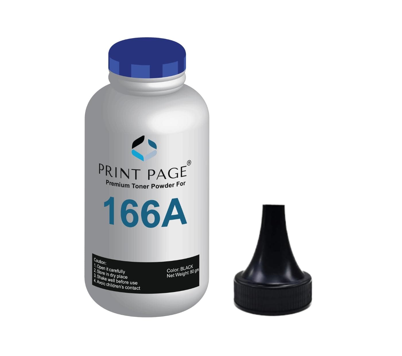 Print Page 166A Toner Powder Compatible for 166A Toner Cartridge for LJ Printers 1008a, 1008w, 1188a, 1188w, 1188fnw, 1136 - 80 gm (1 pcs)