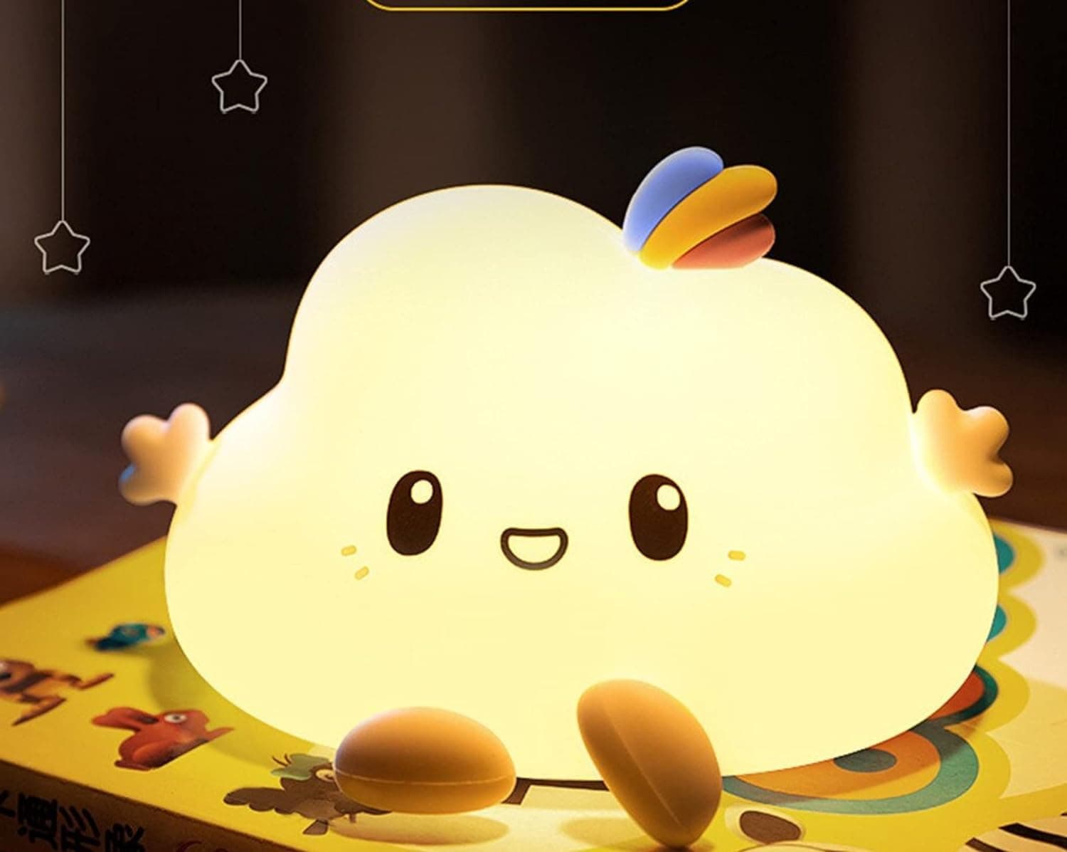 NYRWANA DELIVERING SMILES IN INIDA Night Lamp Gift Items Silicone Cloud Lamp Color Changing Night Light for Bedroom Kids USB Rechargeable with Gesture