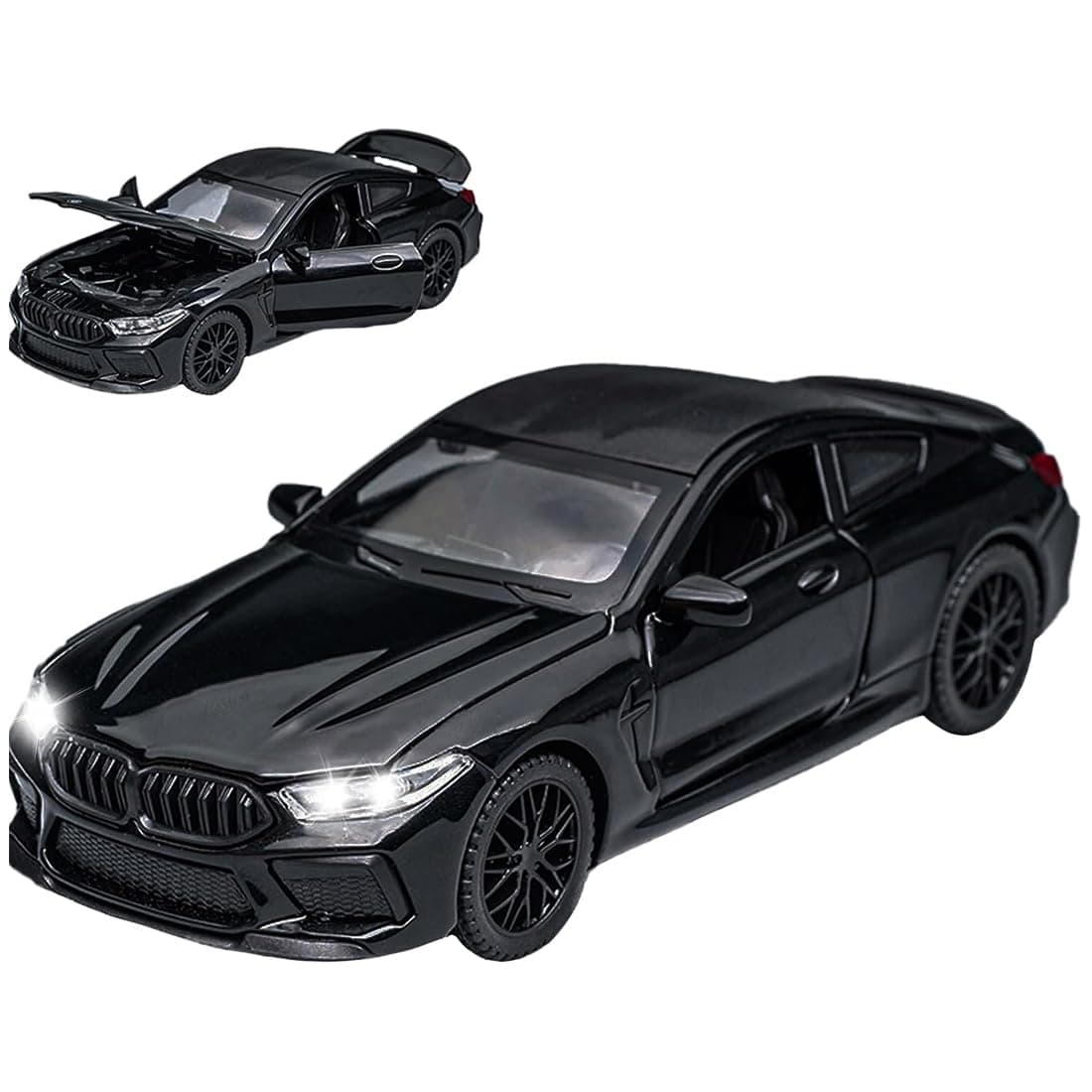 Wembley Pull Back M8 Die-Cast Model Car 1:32 Scale Metal Toy Vehicle With Openable Doors & Light Engine Sound - Realistic Collectible for Boys Kids 3+...