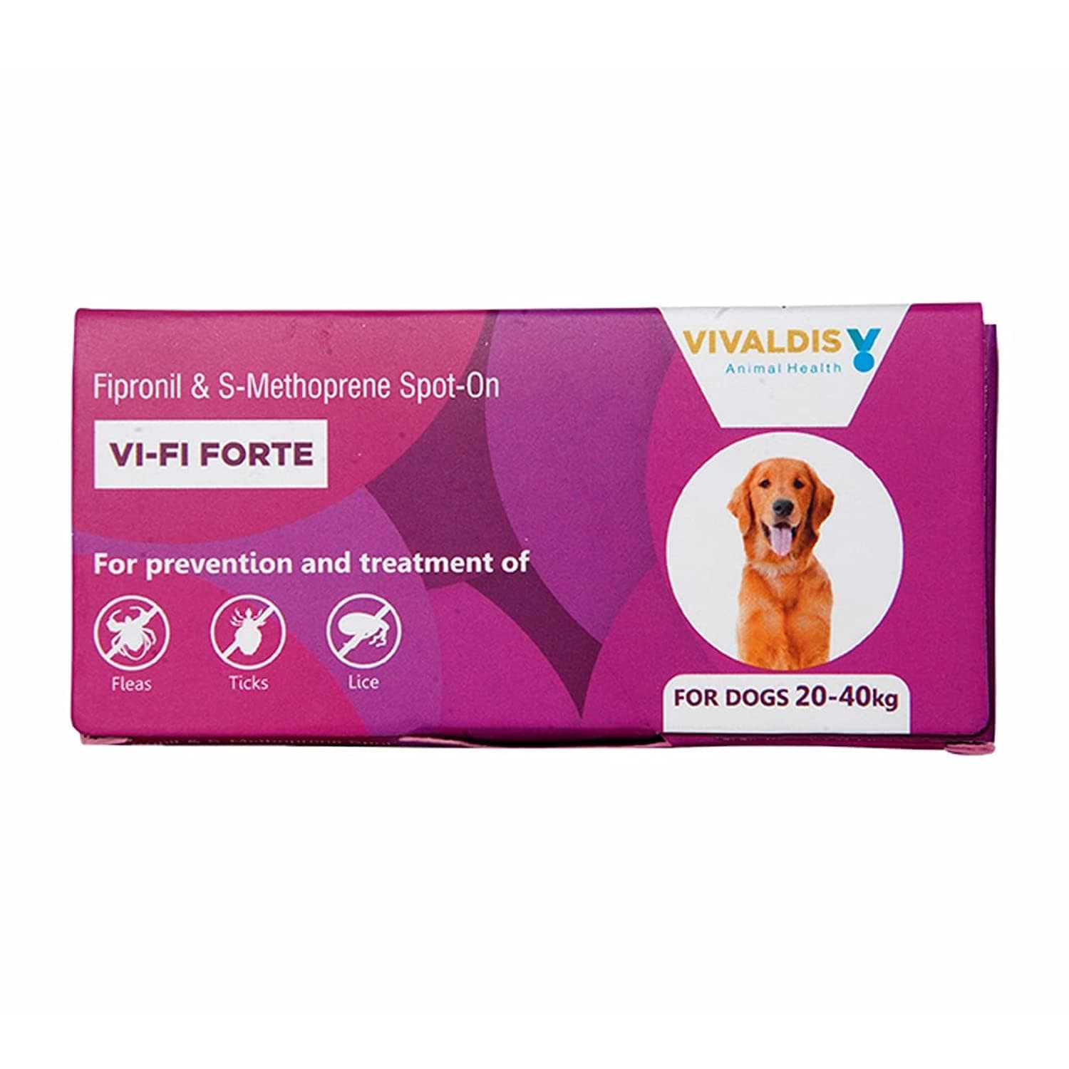 Vivaldis VI-FI Forte 2.68ml - Single Pipette : spot on for Prevention & Treatment of Fleas, Ticks and Chewing lice infestatio