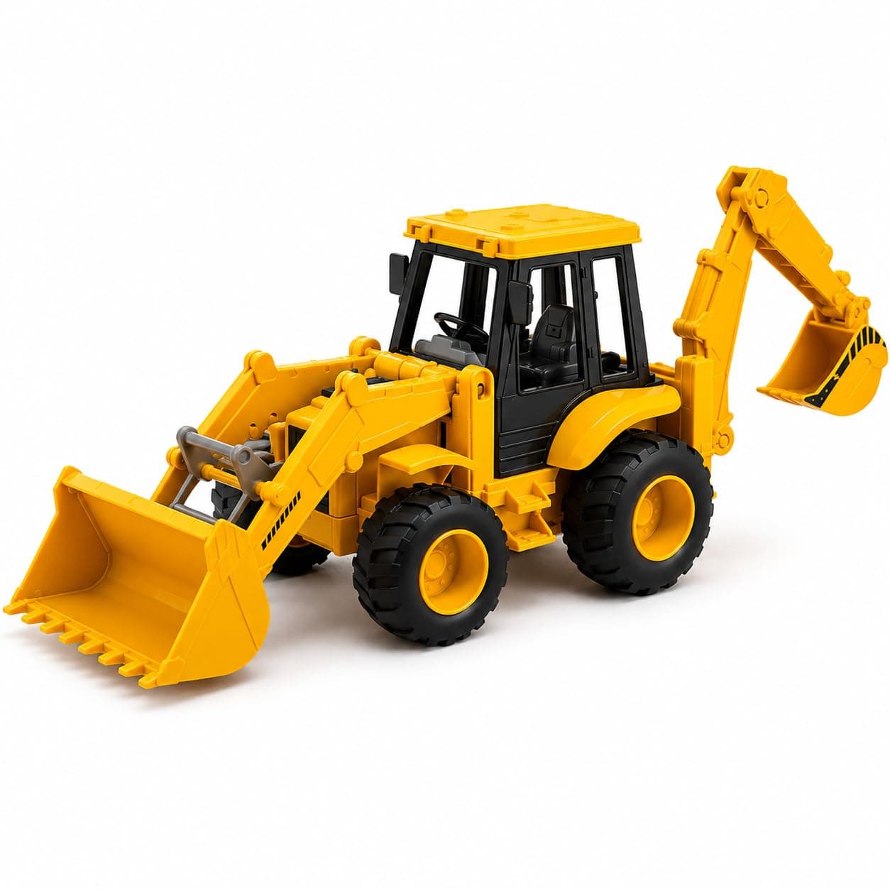 PLUSPOINT Plastic Construction Realistic Engineer Vehicle Pushdozer Excavator Bulldozer Construction Toys Truck Machine for Kids,