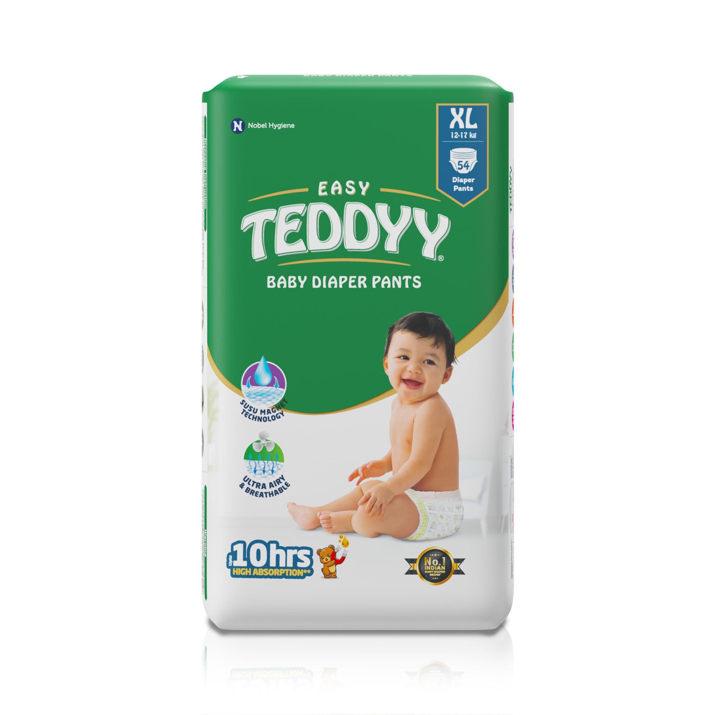 Teddyy Baby Easy Pant Diapers Extra Large 54 Count (Pack of 1)