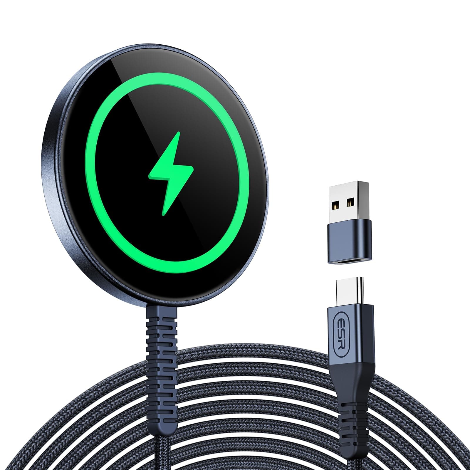 ESR Charger for Magsafe, Magnetic Charger for iPhone, Wireless Charger iPhone Compatible with iPhone 15/14/13/12 Series, Strong Magnetic Charger Pad w...