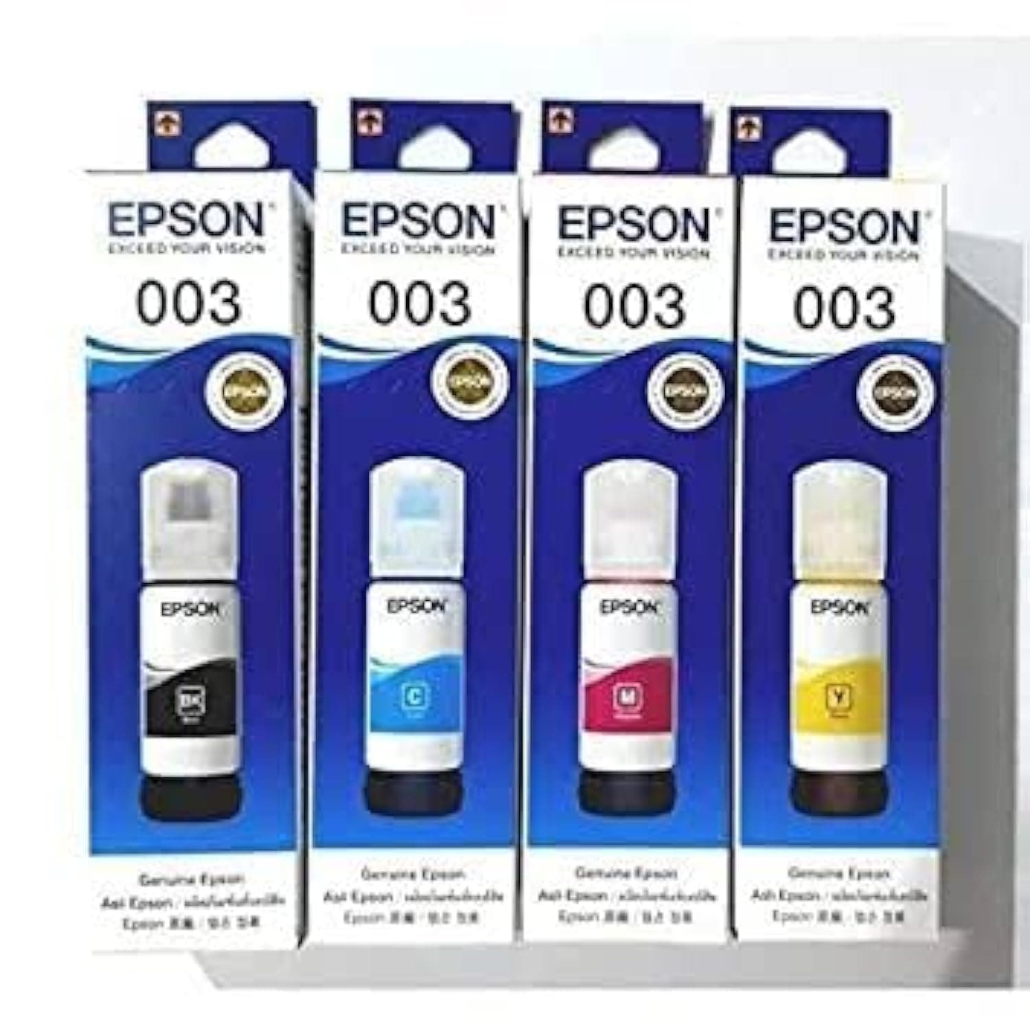 Epson 003 65ml Ink Bottle (Magenta, Yellow, Cyan, Black) ;Compatible with :L3110 /L3101/ L3150 / L4150 / L4160 / L6160 / L6170 / L6190 Printer Models