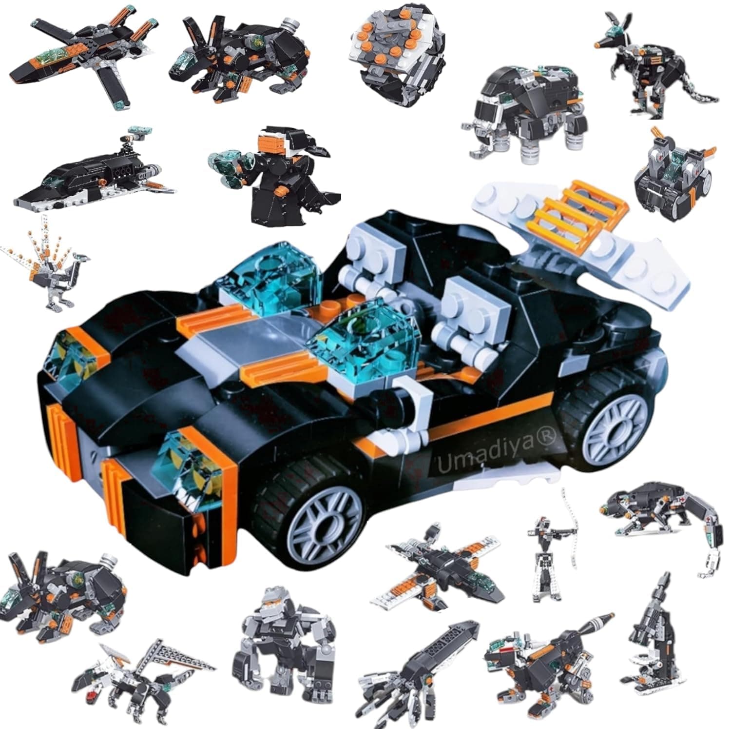 Galaxy Hi-Tech 36-in-1 Magic Building Blocks Set 256+ Pieces Creative Construction Toy for Kids |Includes Instruction Manual Ideal for Boys & Girls Ag...