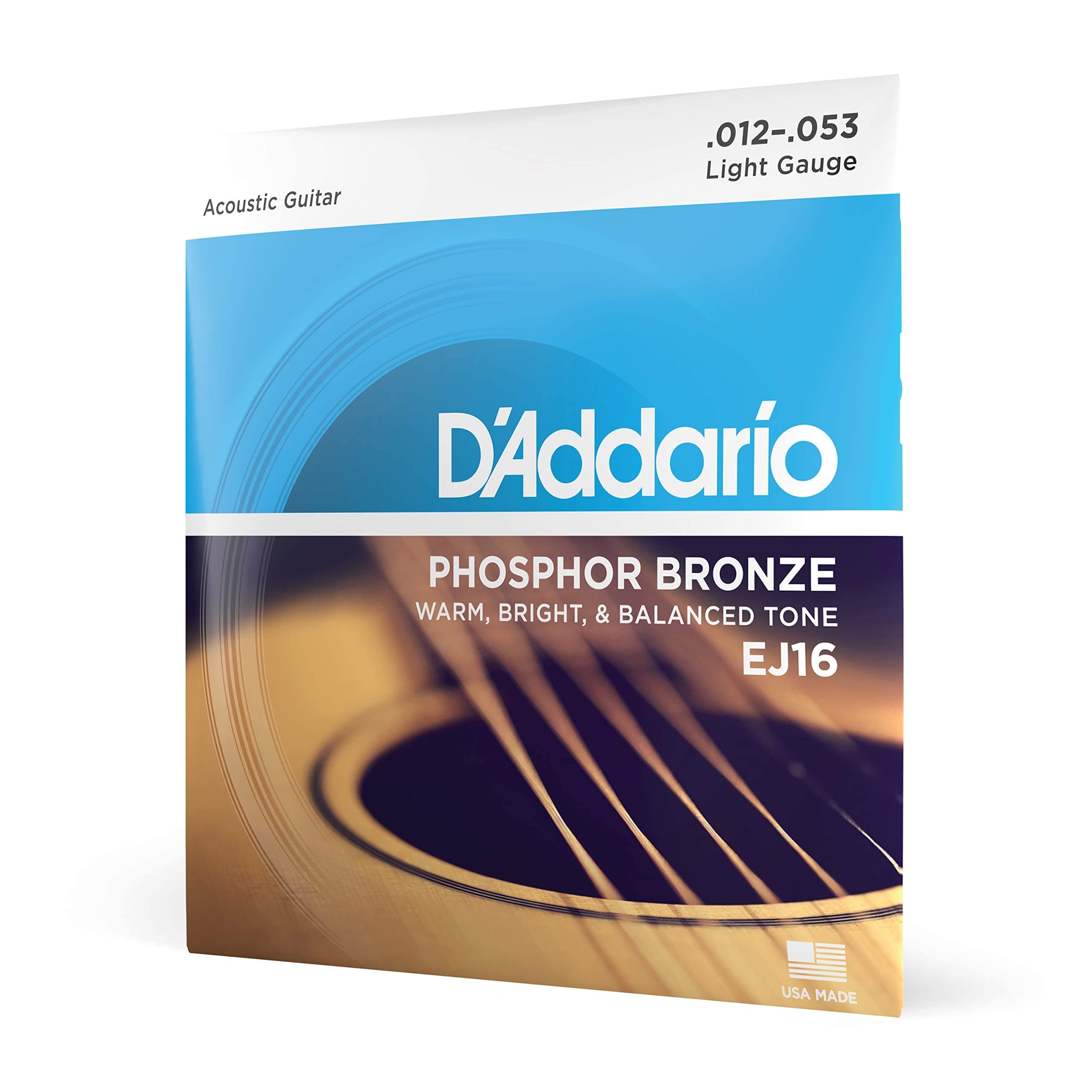 D'Addario EJ16 Acoustic 12-53 Light Guitar Strings