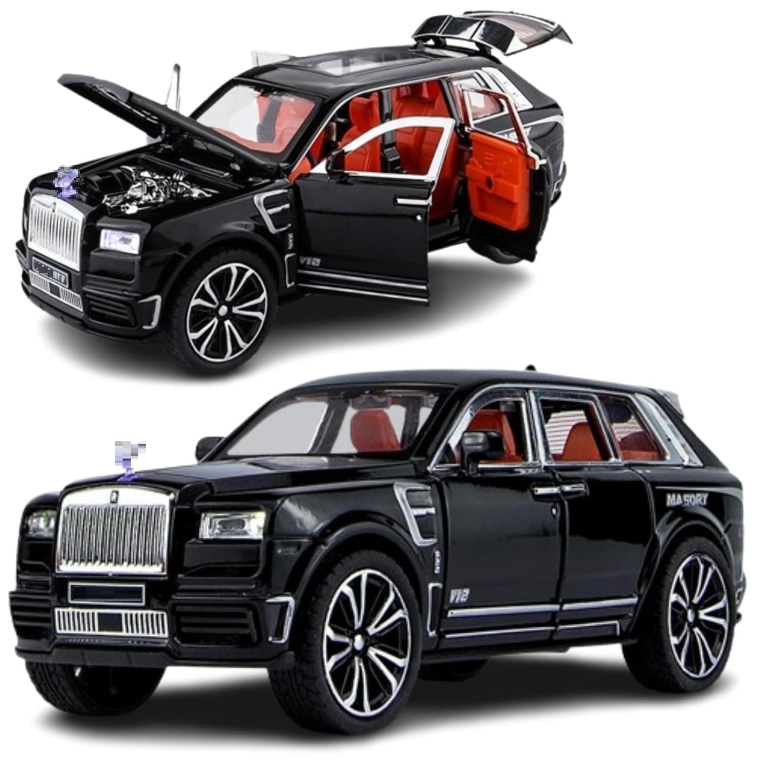 Umadiya Big Size Rolls-Royce Cullinan Model Car Exclusive Alloy Metal Car Pull Back Die-cast Car Toy car with Openable Doors & Light, Music Boys Gifts...