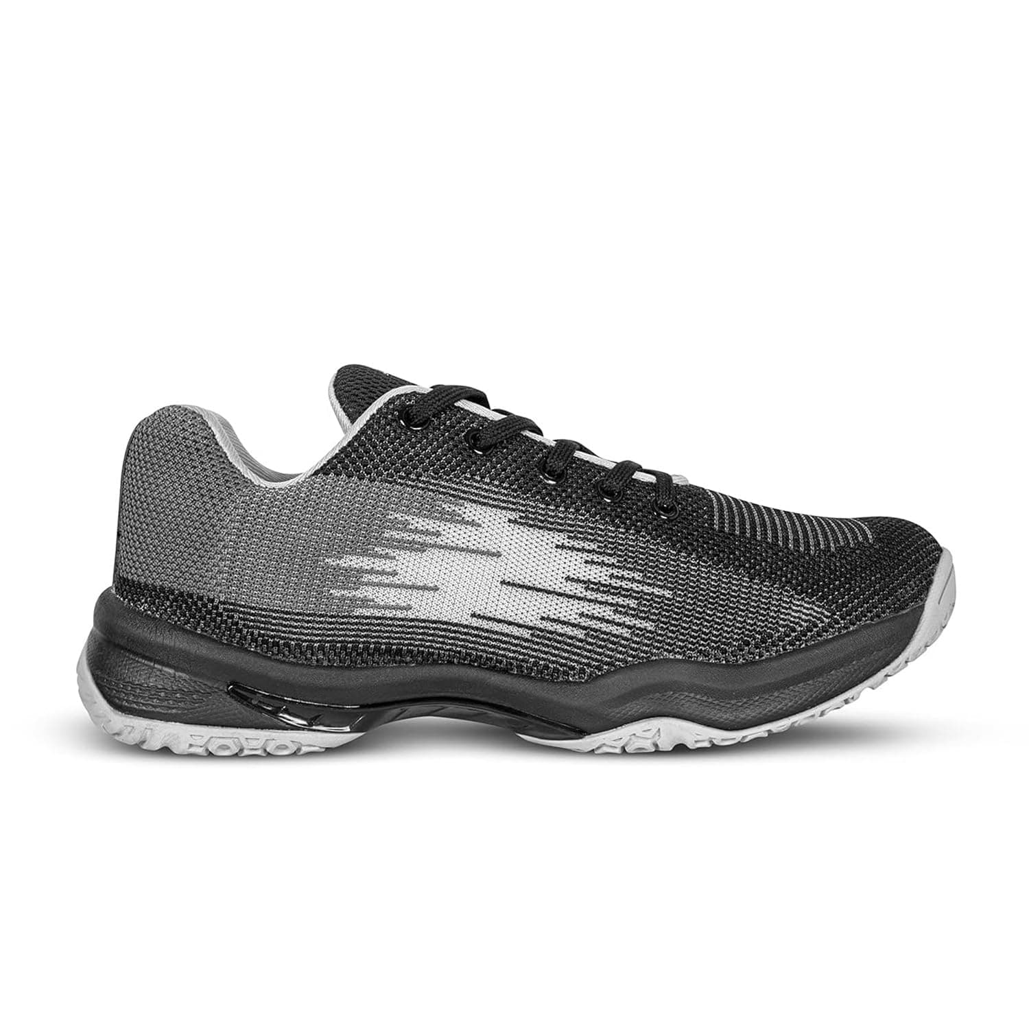 Boldfit Badminton Shoes Men for Shuttle Non Marking Shoes for Badminton Men & Women Sports Court Shoes for Badminton, Volleyball Shoes, Lining Badminton Shoes, Tennis Shoes - Black Grey Size - 9