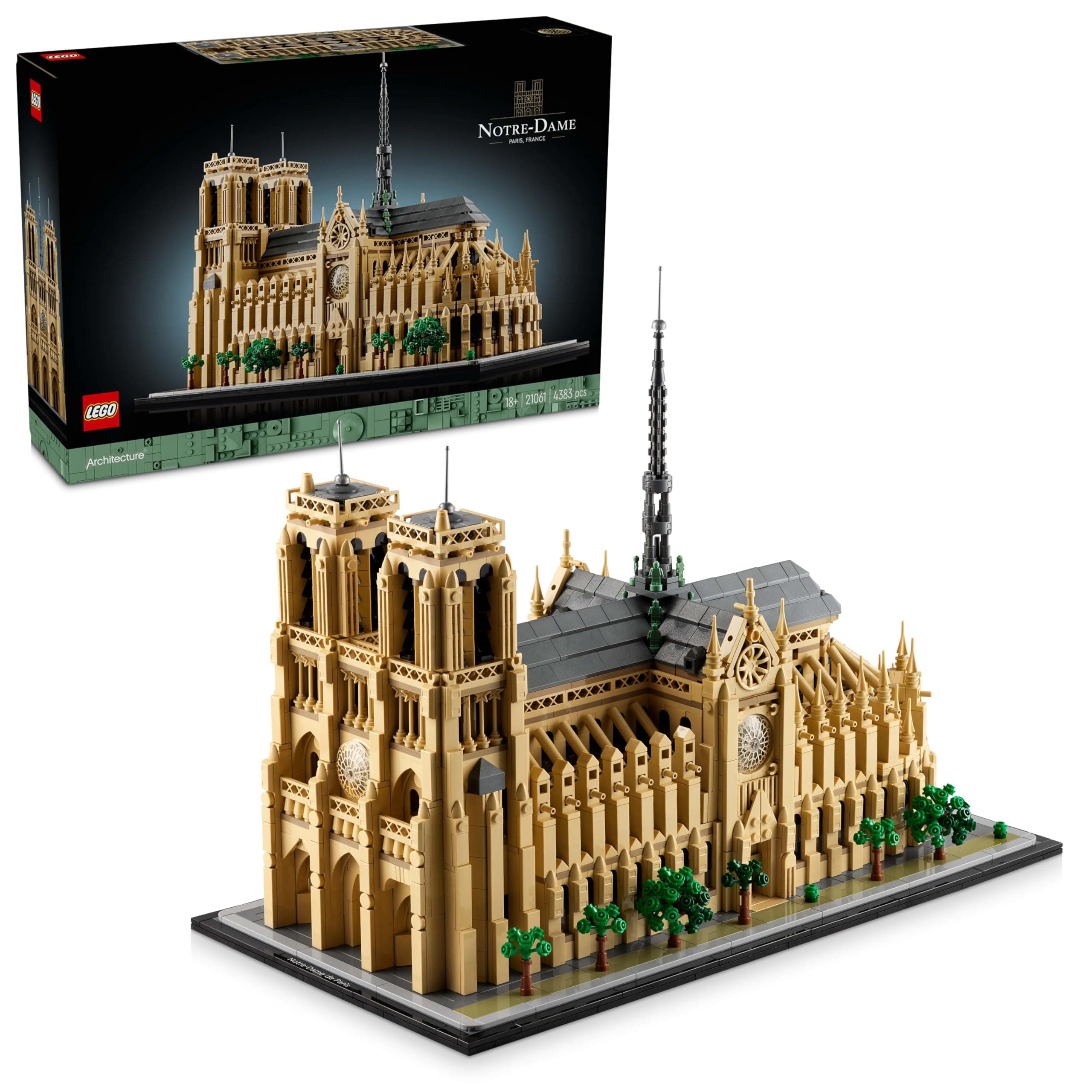 LEGO Architecture Notre-Dame de Paris Collectible Adult Souvenir from France Gift for Women, Men, Globetrotters and All History Enthusiasts, Architect...
