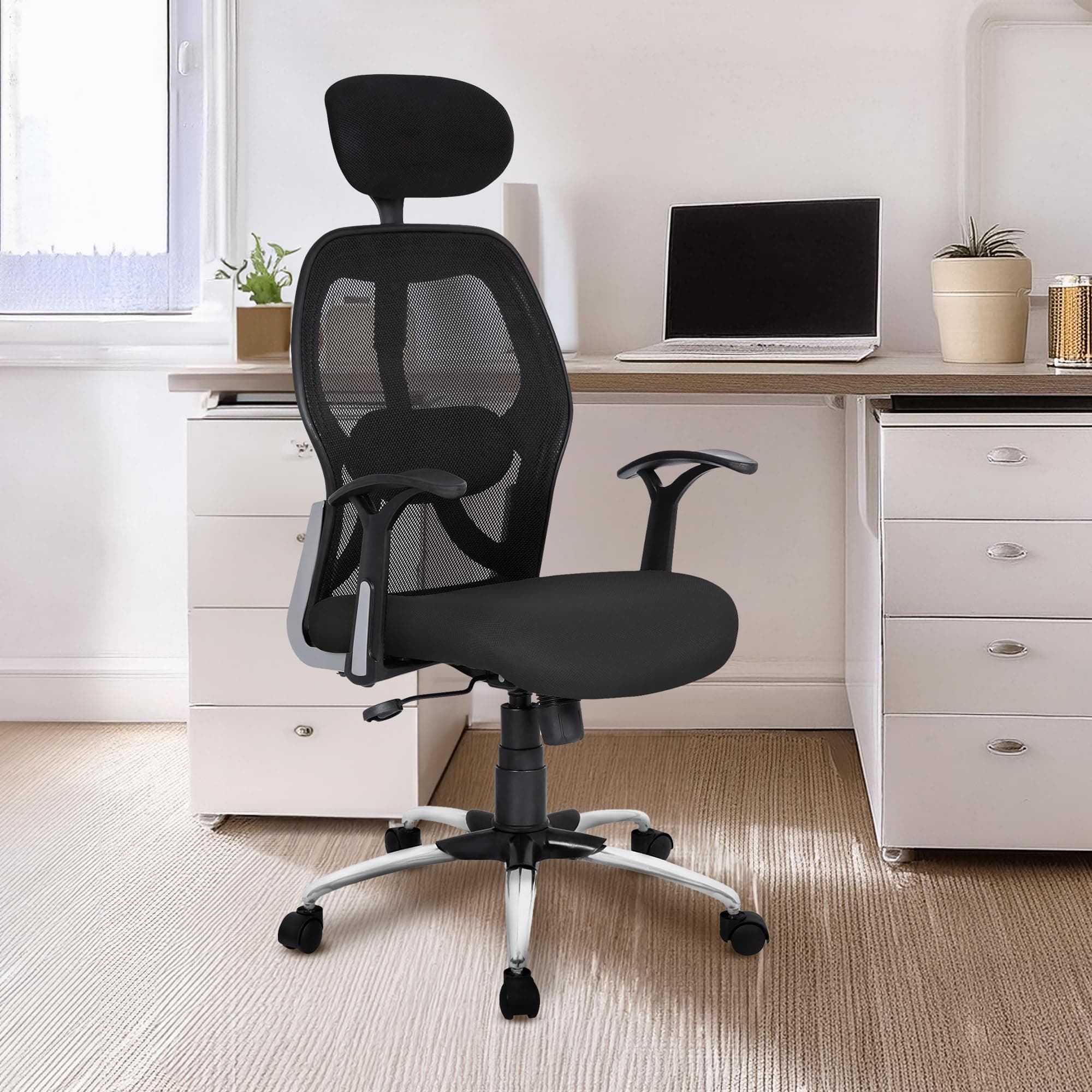 Savya Home® APEX Chairs™ Apollo Chrome Base HIGH Back Office CHAIR2
