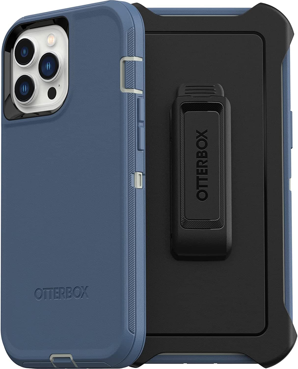 OtterBox Defender Series Screenless Edition Case for iPhone 13 Pro Max & iPhone 12 Pro Max - FORT BLUE (Polycarbonate shell Synthetic rubber slipcover...