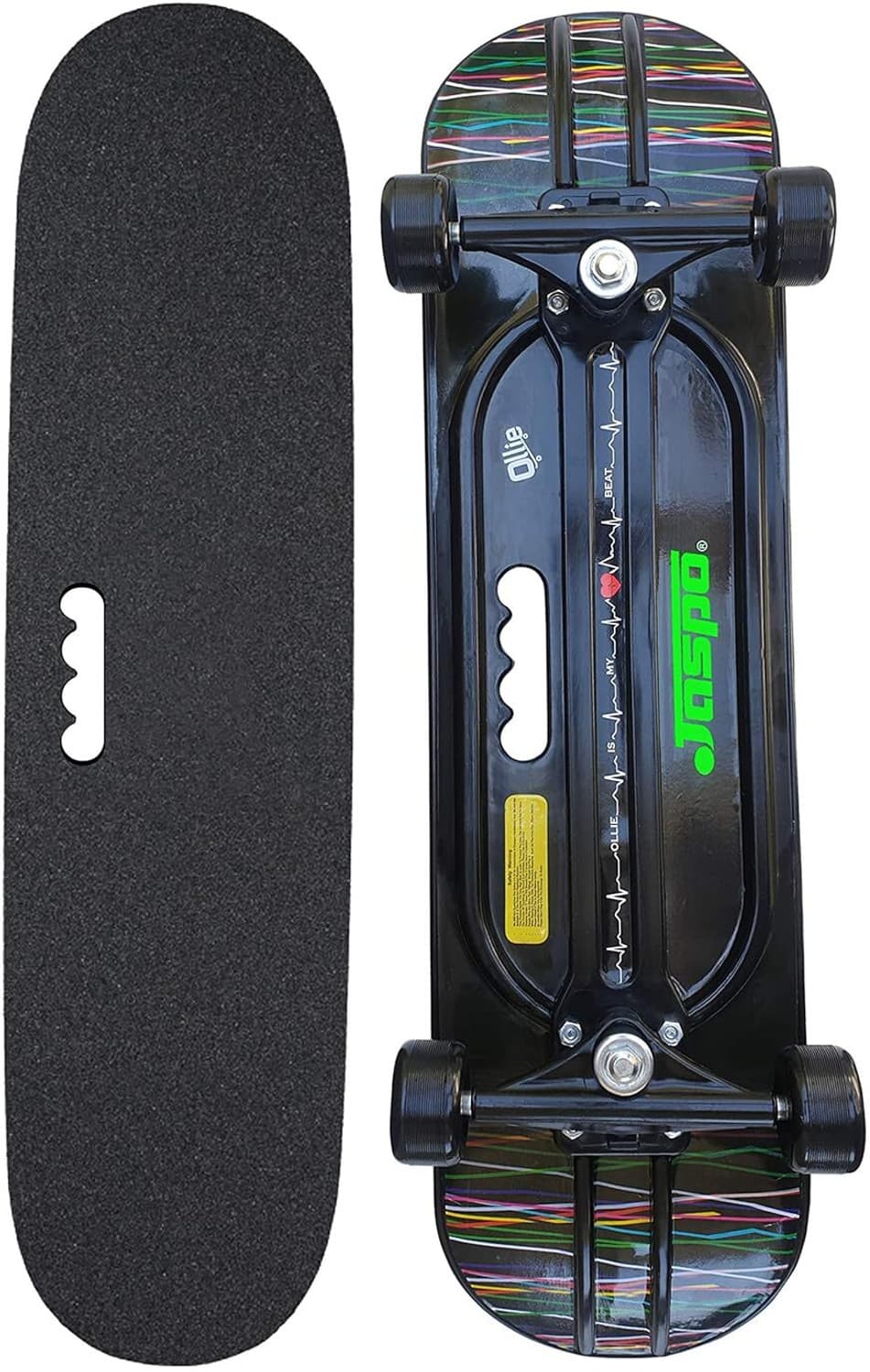 Jaspo Hurricane Ollie Spiral Skateboard Suitable for Age Group Above 10 Years with 100 kg Weight handling Capacity 31 inch x 8 inch Skateboard